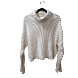 Abercrombie & Fitch White Cowl Neck Sweater